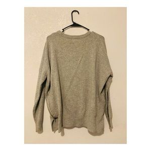 Gray zipper side sweater